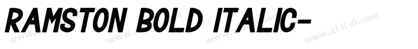 Ramston Bold Italic字体转换